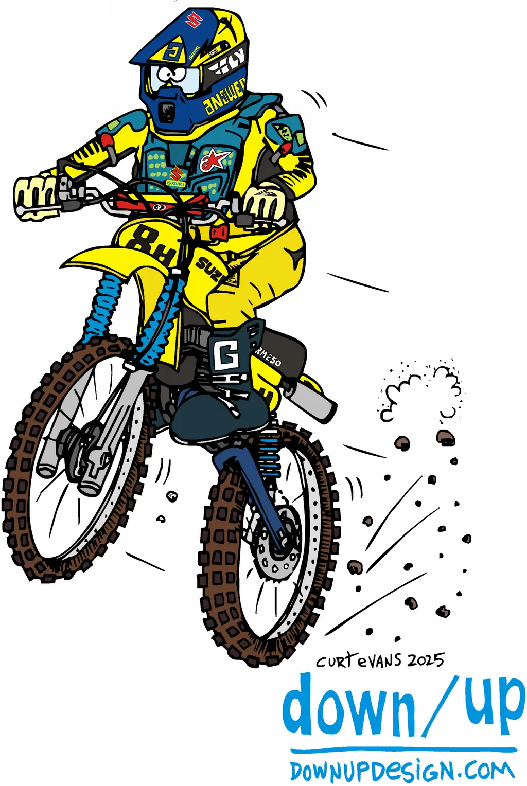Garret Geene Wheelie — original artwork