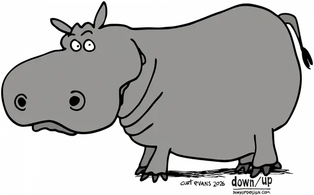 Hippo — original artwork