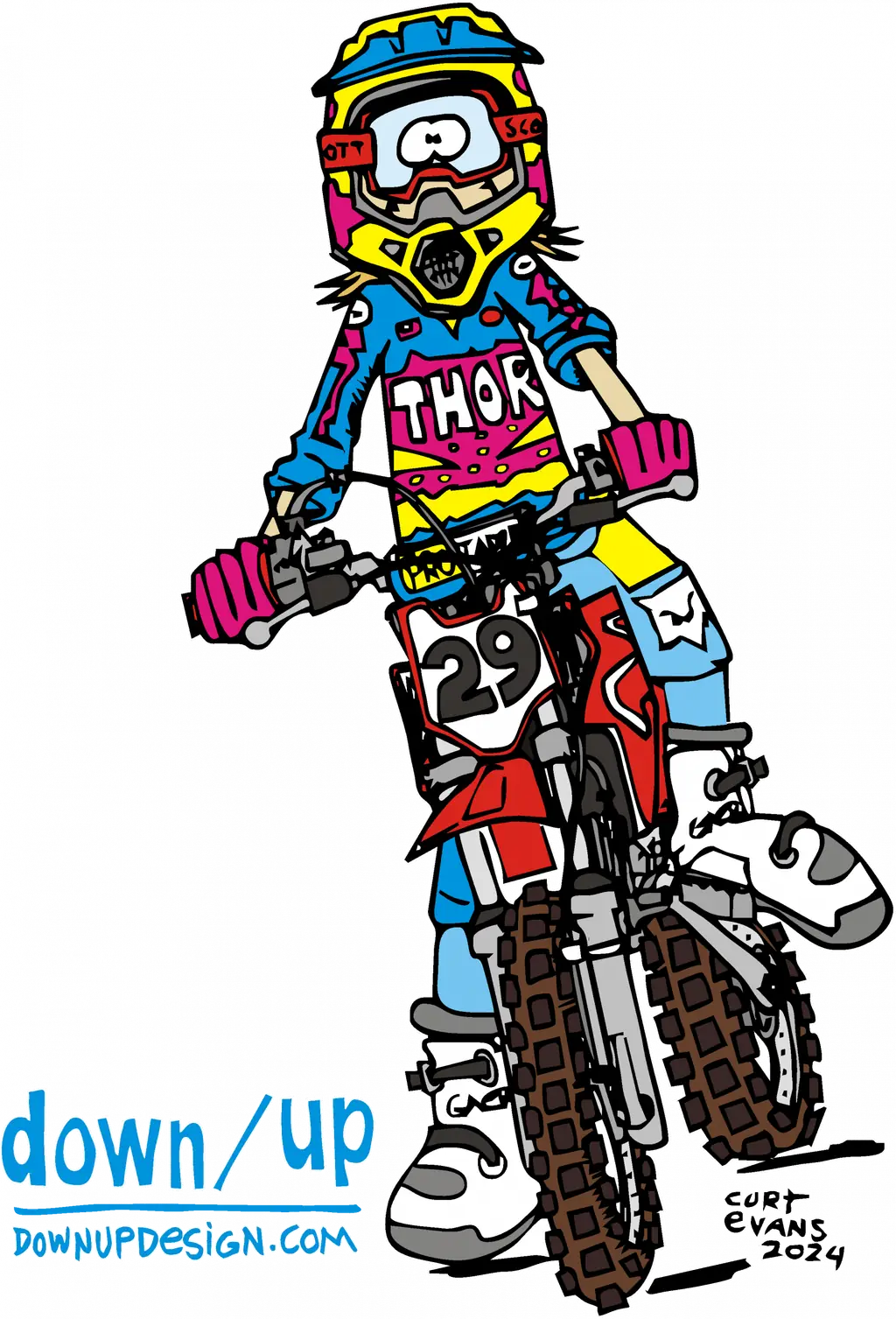 Pit Bike Hanging Out — original artwork