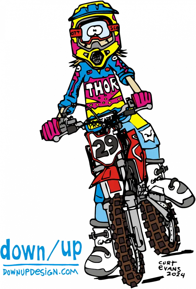 Pit Bike Hanging Out — original artwork